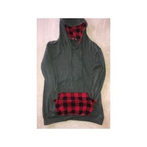 Top with Plaid hood and trim